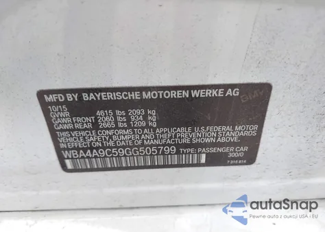 2016 BMW 428 I Gran Coupe Sulev from USA, damaged, VIN WBA4A9C59GG505799